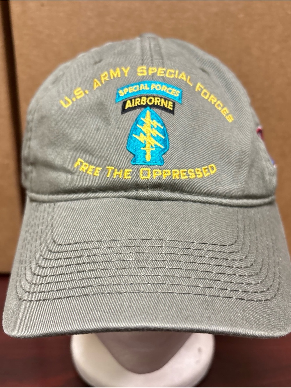 U.S. Army Special Forces Airborne Free The Oppressed Adjustable Cap Dad Hat Flag